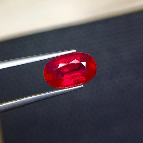 3.07-carat Oval Cut Pigeon Blood Red Natural Ruby | Unheated | GRS Certified