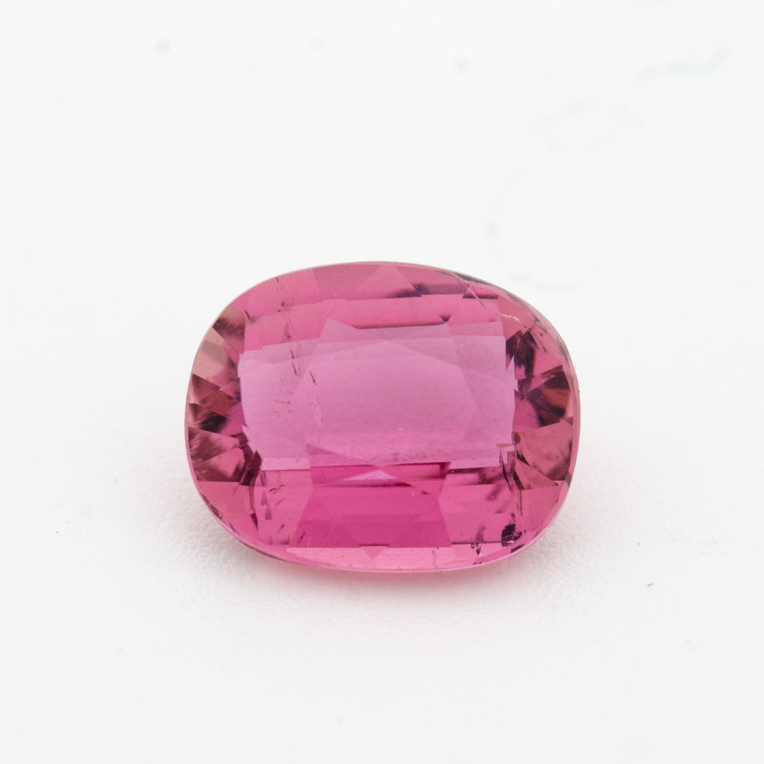 Pink Tourmaline cushion cut 3.14ct 10.3 x 8.2mm gemstone | SARATTI