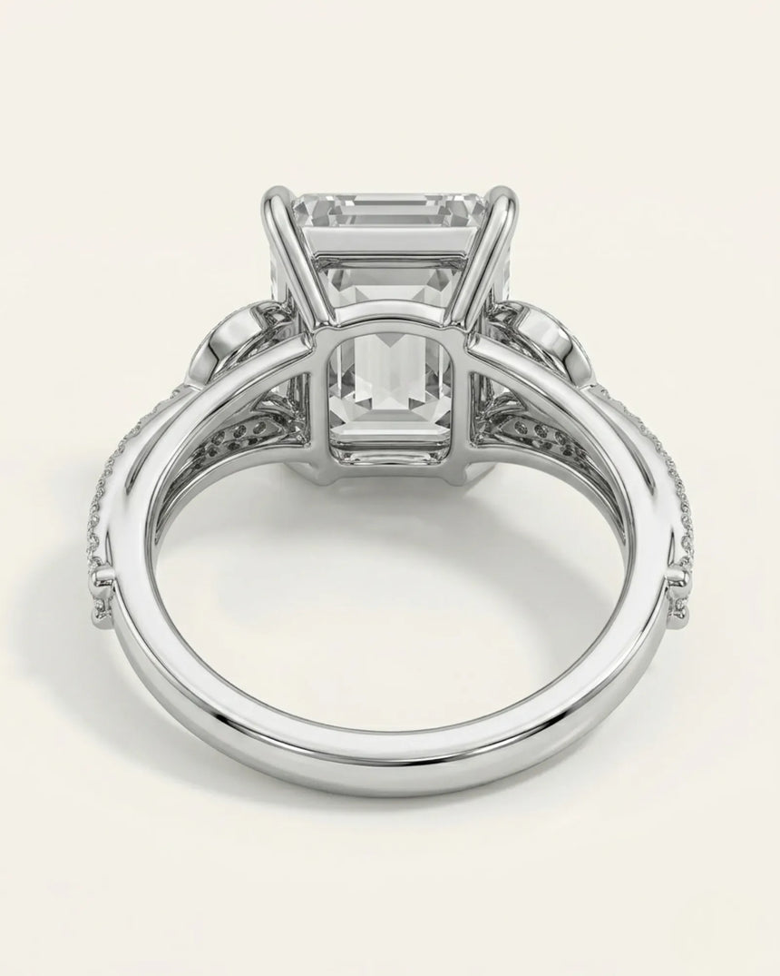 Platinum Build My Ring Imperial Topaz setting with marquise diamond shoulders | SARATTI