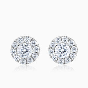Prong Set Halo Diamond Earrings | Saratti | Custom High and Fine Jewelry 