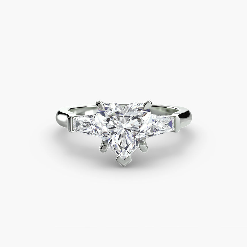 Imperial Setting Three-Stone Ring (Baguette Side Stones)
