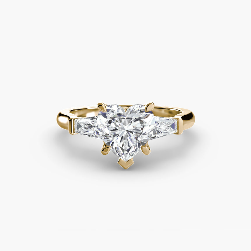 Imperial Setting Three-Stone Ring (Baguette Side Stones)