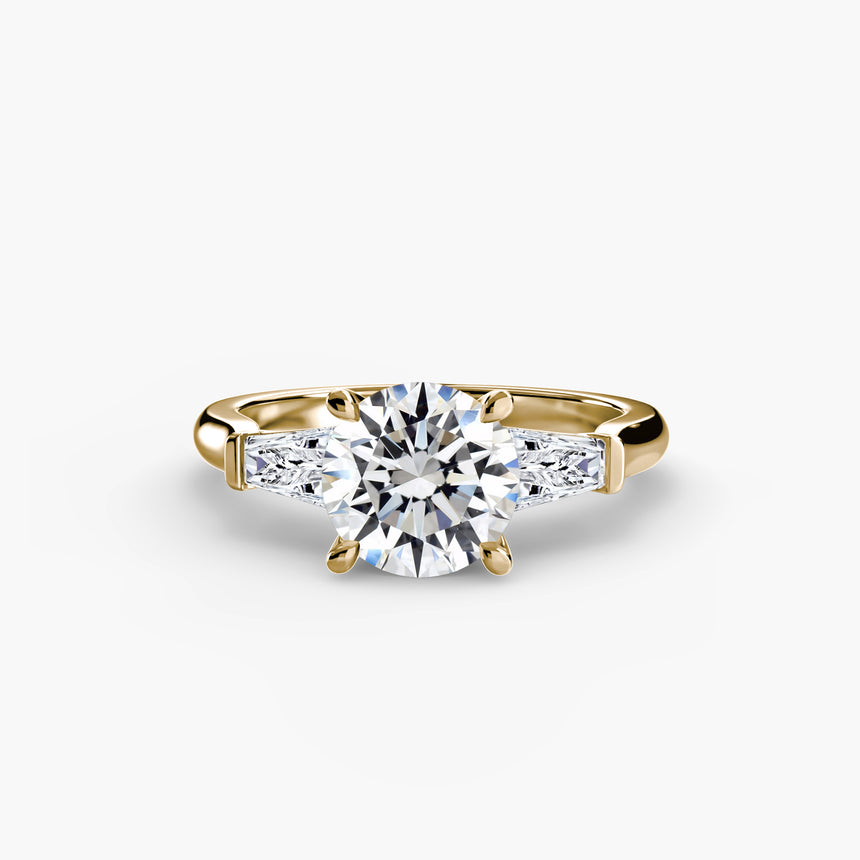 Imperial Setting Three-Stone Ring (Baguette Side Stones)
