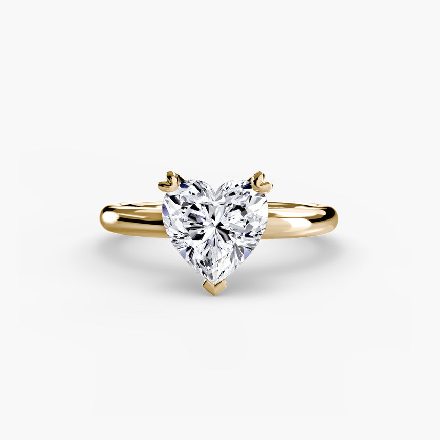 VERA Heart-Prong Solitaire Ring Setting