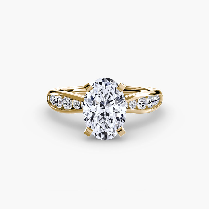 Lumière Solitaire with Pavé Setting
