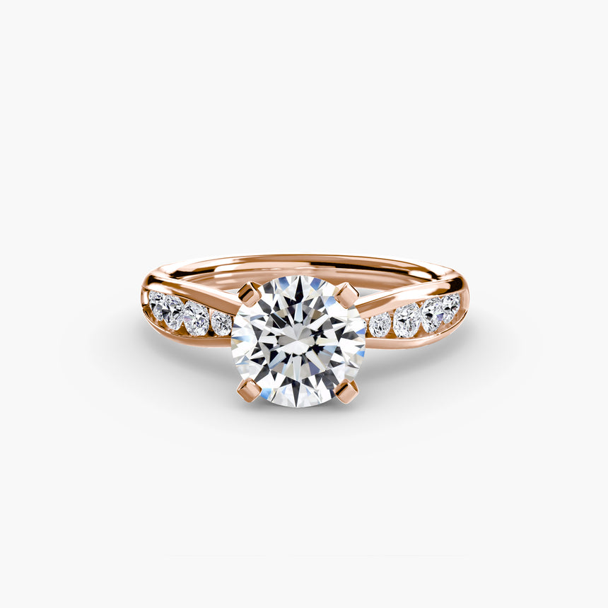 Lumière Solitaire with Pavé Setting
