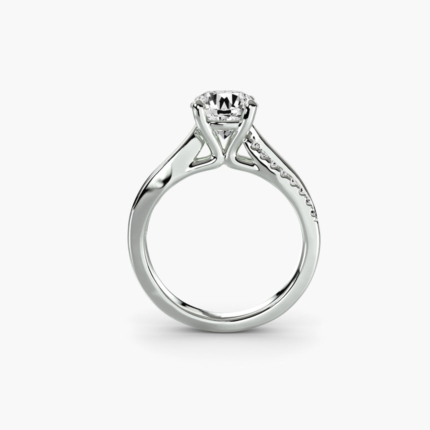 The Split Shank Pavé Solitaire