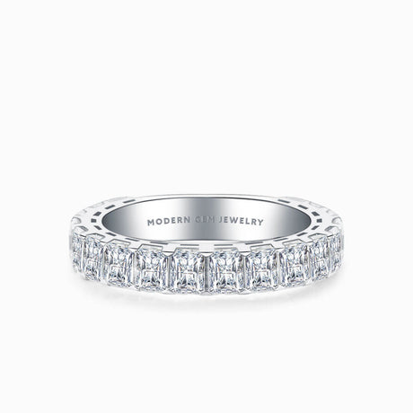 Radiant Cut Full Eternity Diamond Band| Modern Gem Jewelry | Saratti