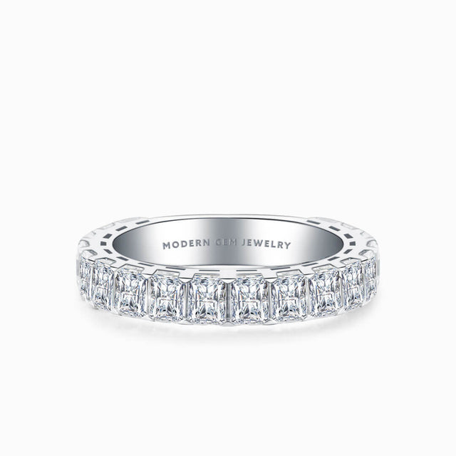 Radiant Cut Full Eternity Diamond Band| Modern Gem Jewelry | Saratti