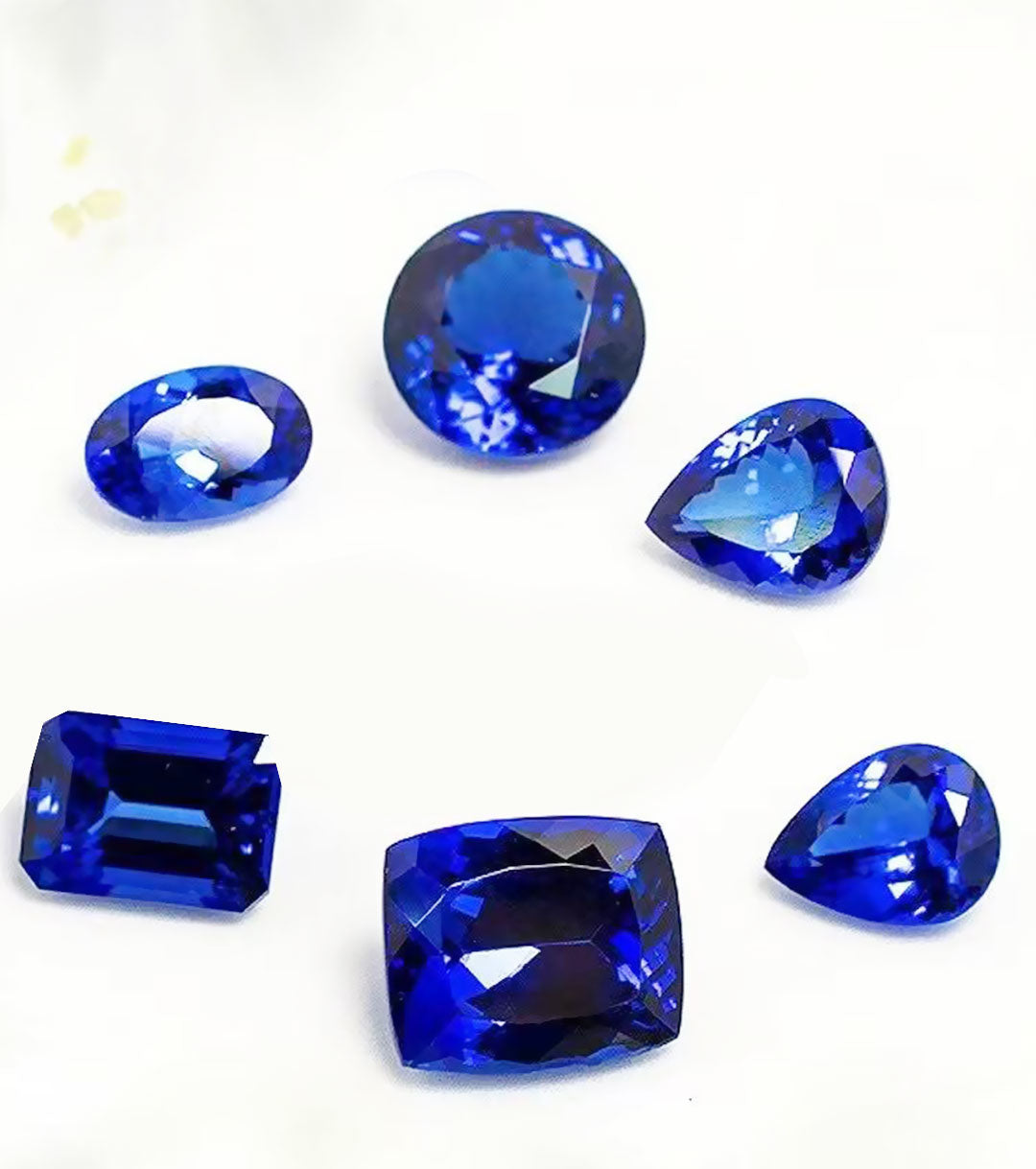Rare natural tanzanite centre stones selected by SARATTI