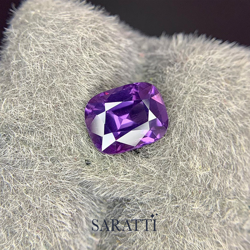 Rare Unheated Natural Spinel Vivid Purple 1.52ct | SARATTI