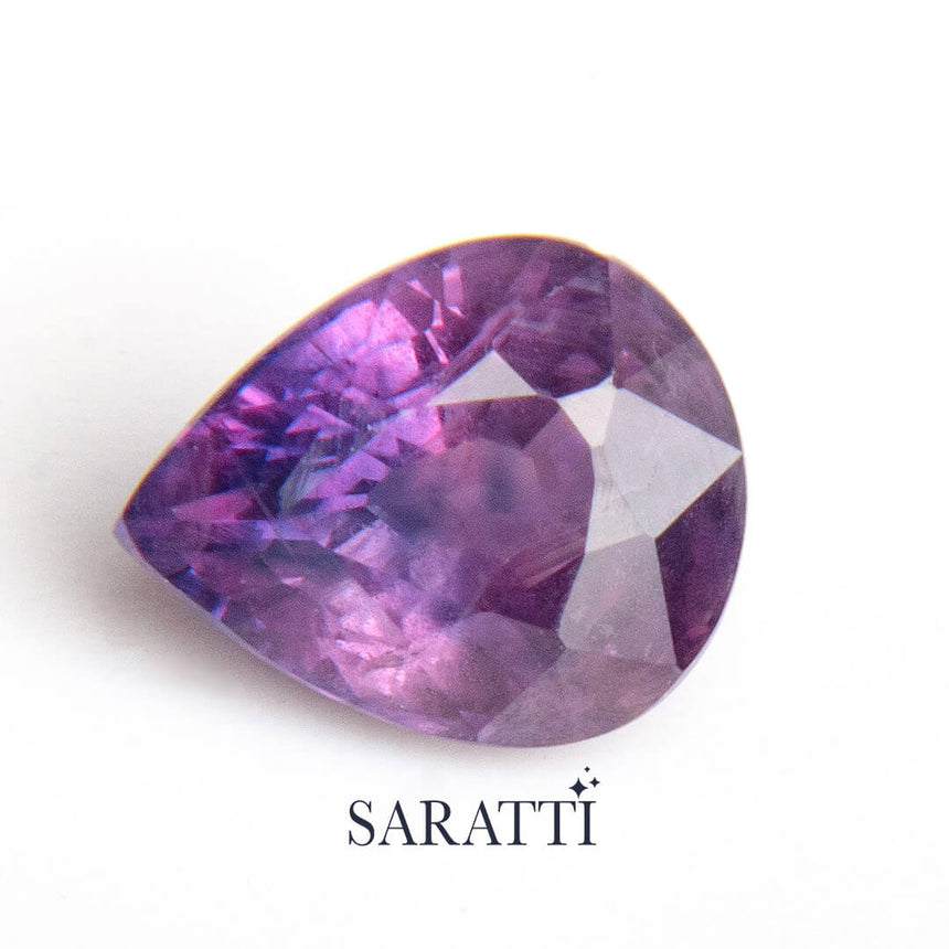 Real Natural Sapphire Gemstone in Pear Cut weighing 1.20 carats - SARATTI