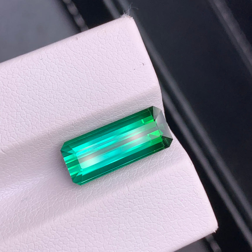 5.6 carats Natural Green Tourmaline Gemstone | Emerald Cut