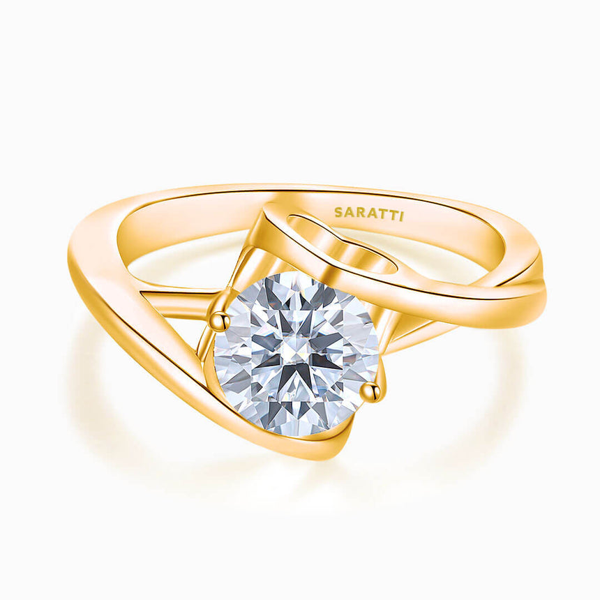 Rose Gold Amour Mobius Dainty Diamond Ring | Saratti Diamonds