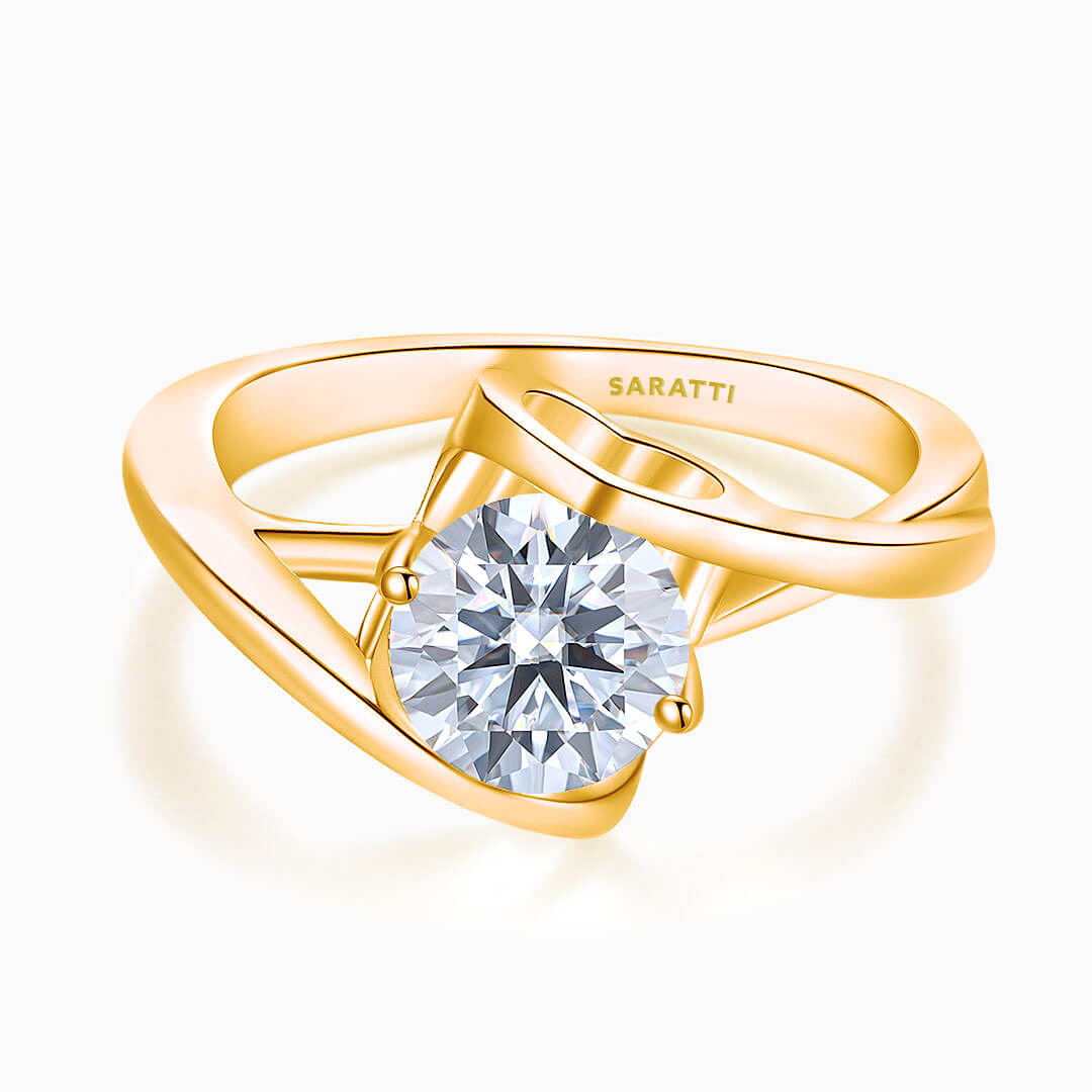 Rose Gold Amour Mobius Dainty Diamond Ring | Saratti Diamonds 
