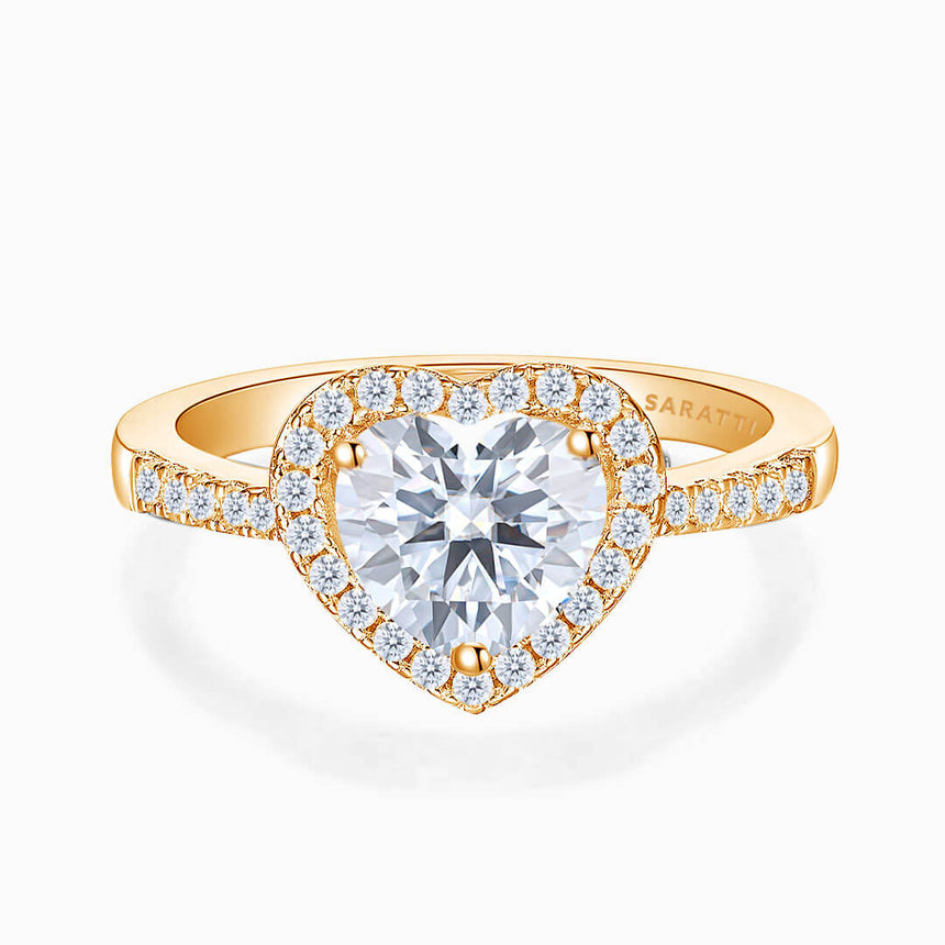 Rose Gold Heart of Hearts Natural Diamond Engagement Ring | Saratti Diamonds