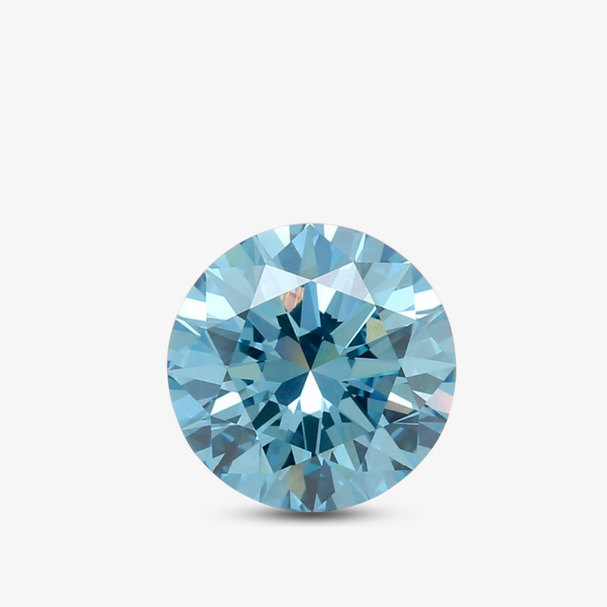 5.52cts Round Aqua Blue VVS1 Clarity Natural Diamond (Treated) | GIA Certified