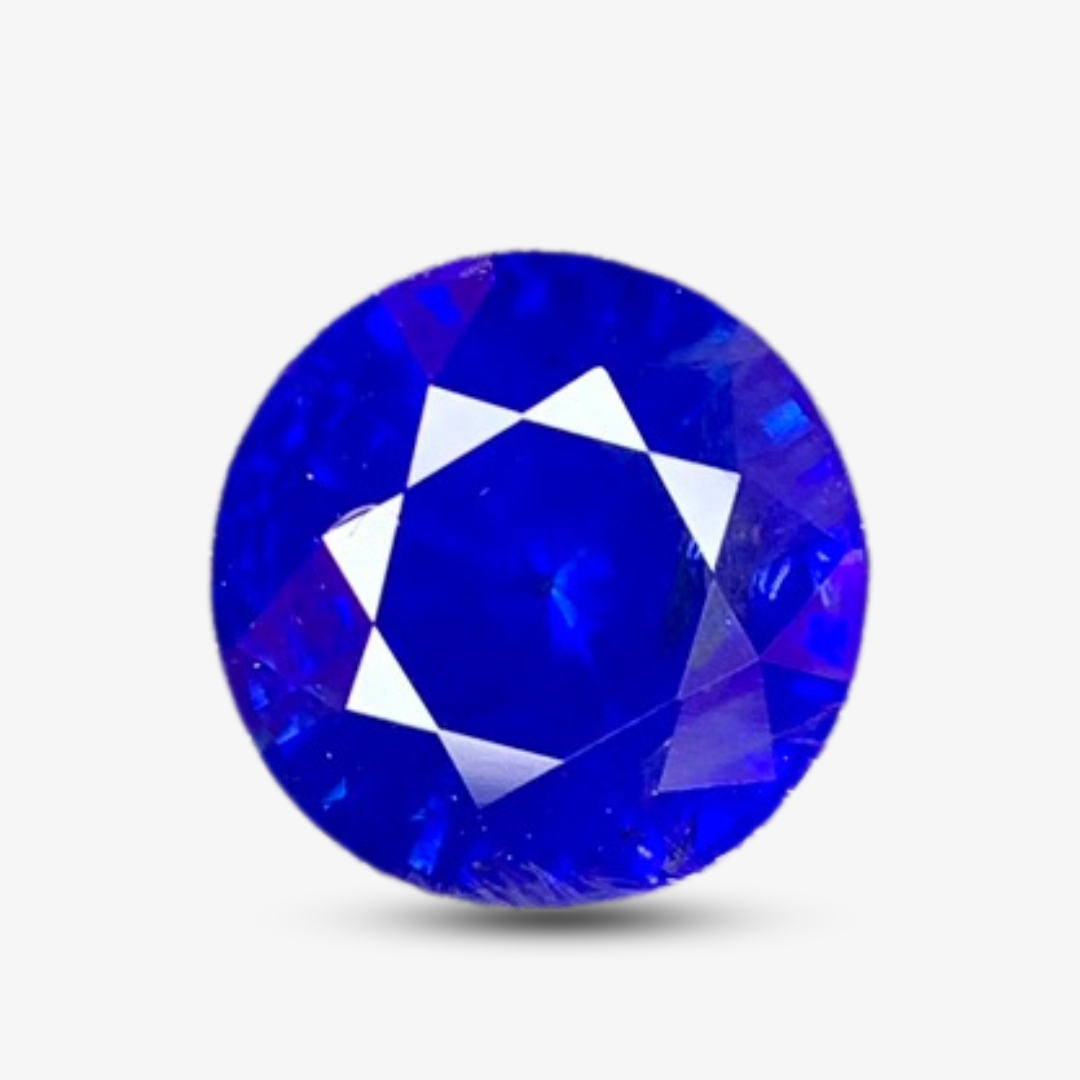 1.51-carat Royal Blue Ceylon Round Sapphire | CGL Certified | Unheated