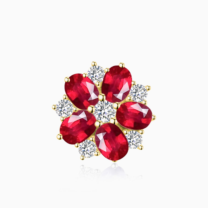 Stella Nzinga Natural Ruby & Diamond Earrings