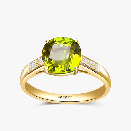 SARATTI Arcadia Green Tourmaline Diamond Ring | SARATTI