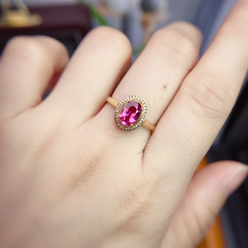 SARATTI Rosalia Pink Tourmaline Diamond Ring