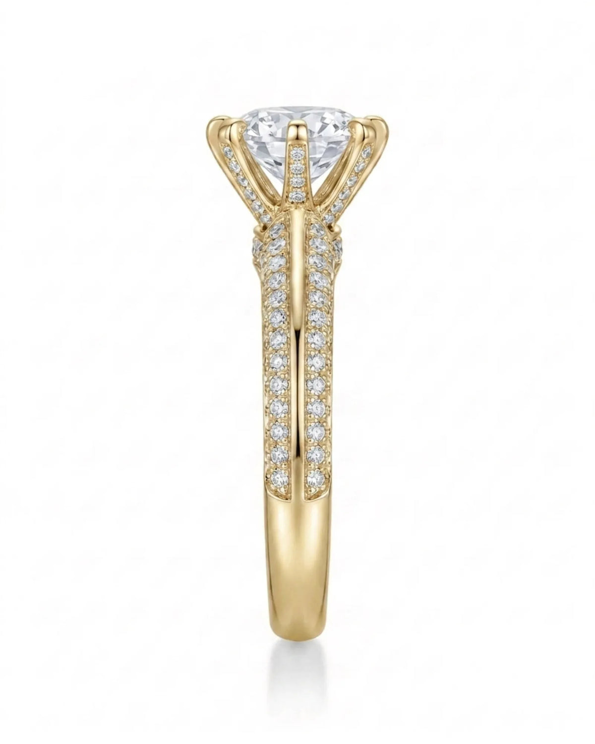Aniya – Seraphic Charm Natural Round Diamond Six-Prong Engagement Ring