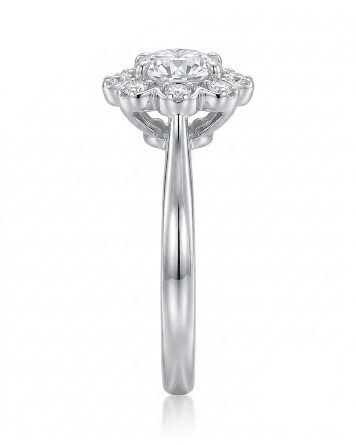 Celine – Natural Round Diamond Halo Engagement Ring