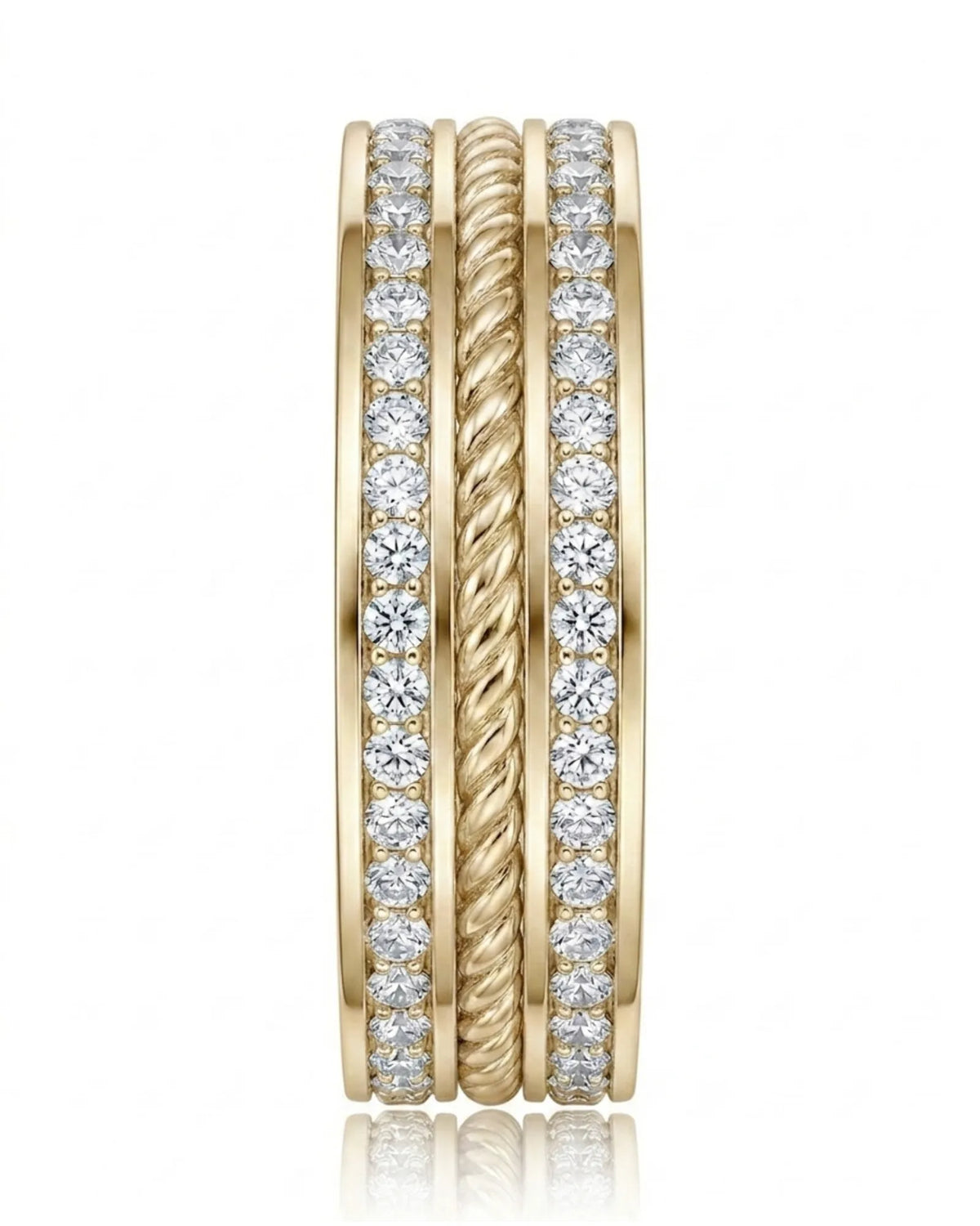 Aurelian Rope Diamond Wedding Band