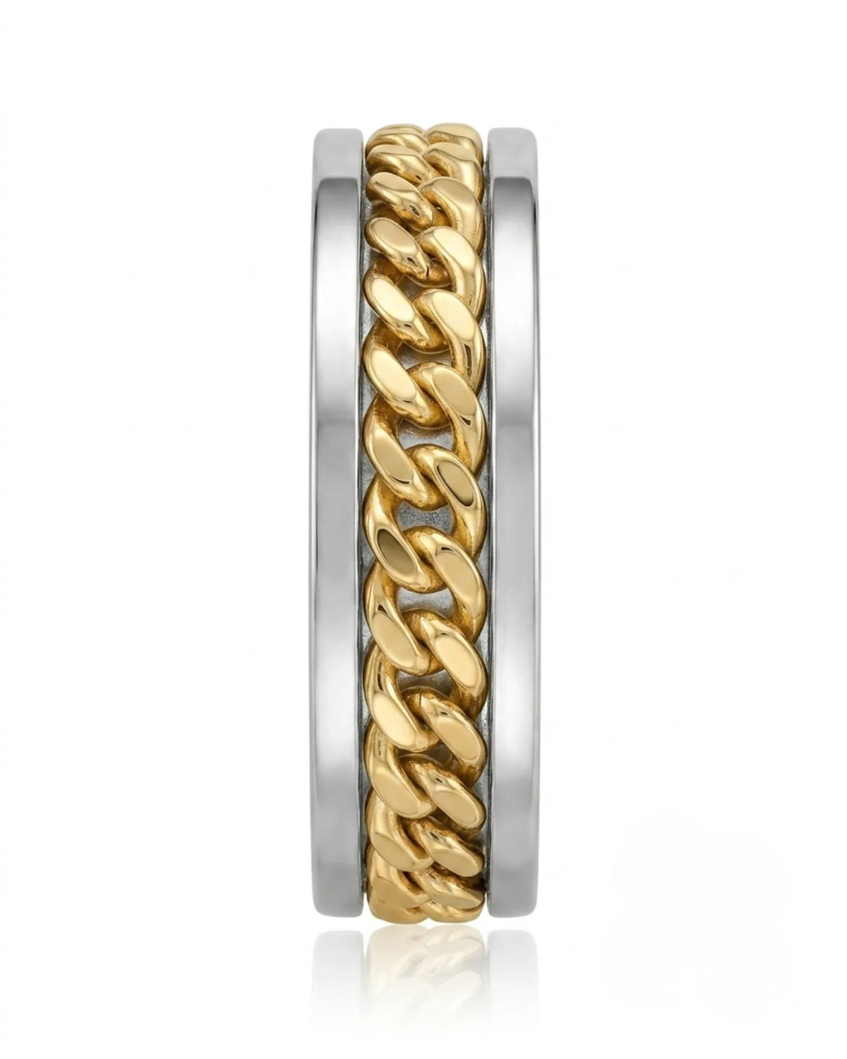 Vector Chain Wedding Band - 8mm