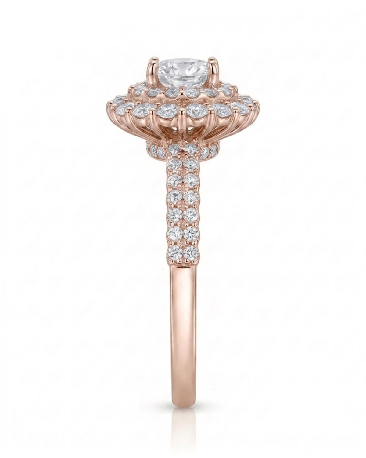 Bettina – Whispered Vows Natural Round Diamond Triple Halo Ring