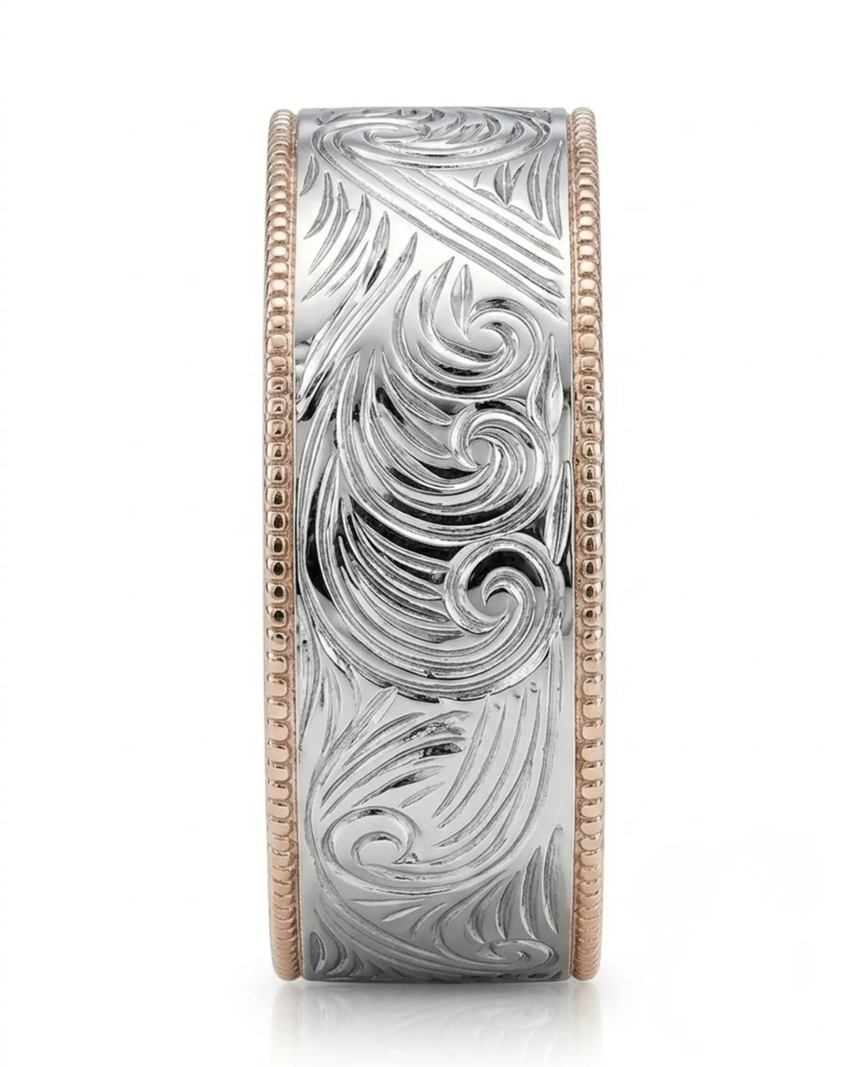Vellum Aureus Art Nouveau Two Tone Men Ring