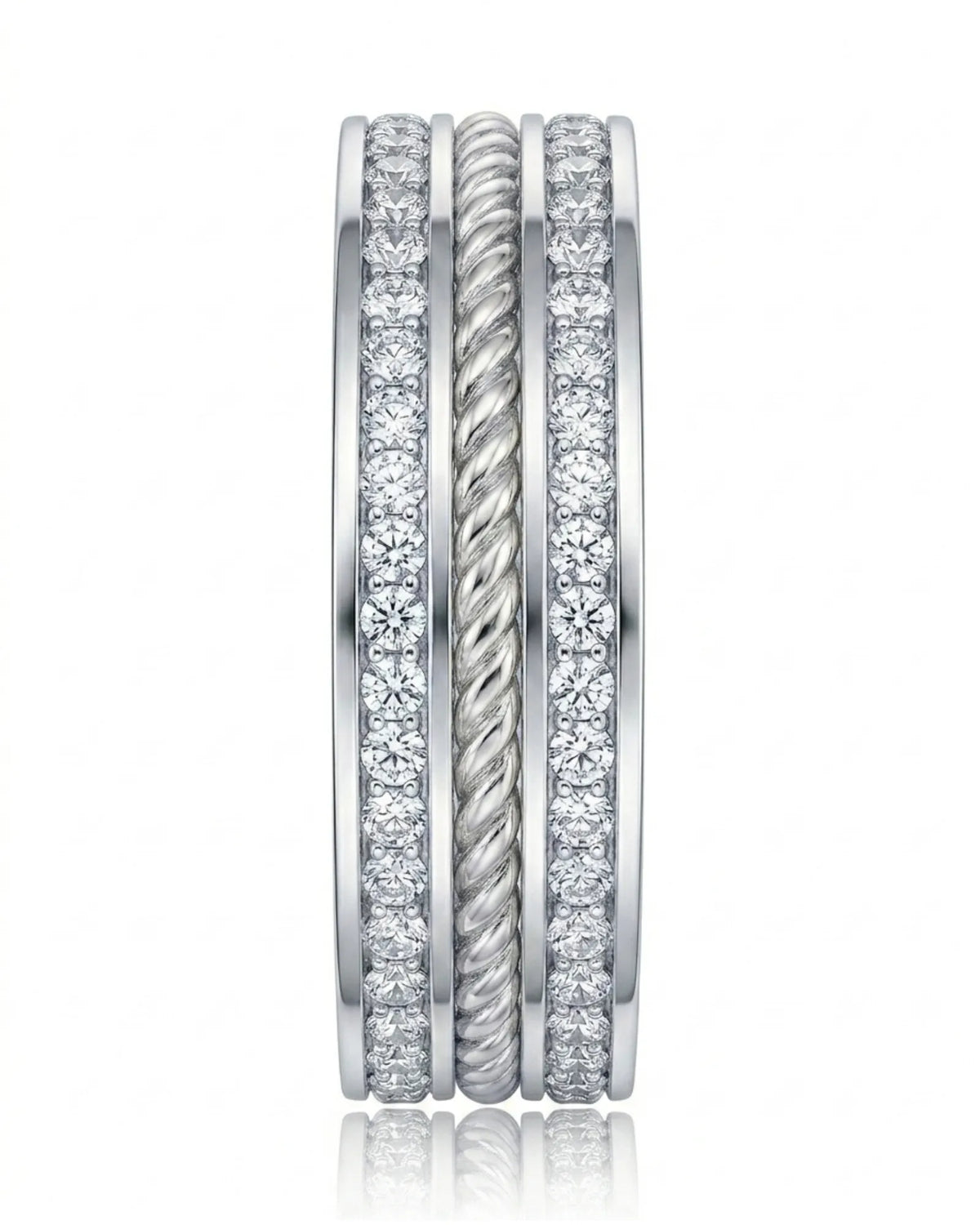 Aurelian Rope Diamond Wedding Band