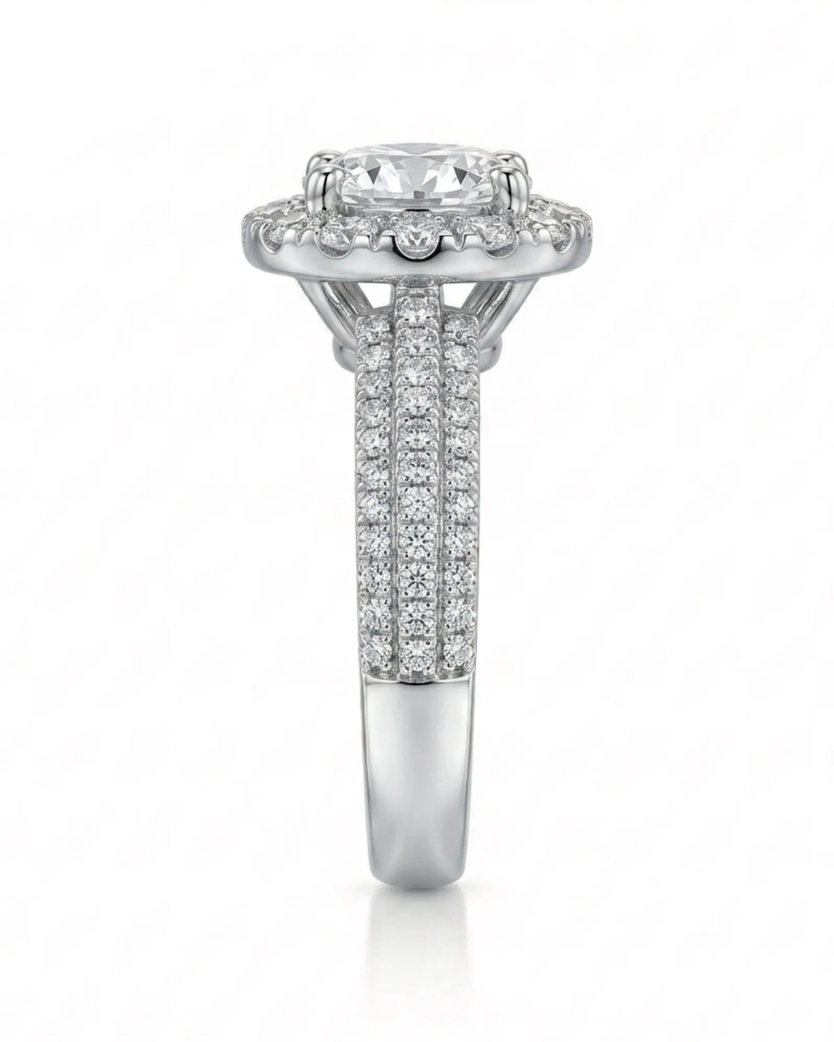 Yumi – Lumina Crown Natural Round Diamond Halo Engagement Ring