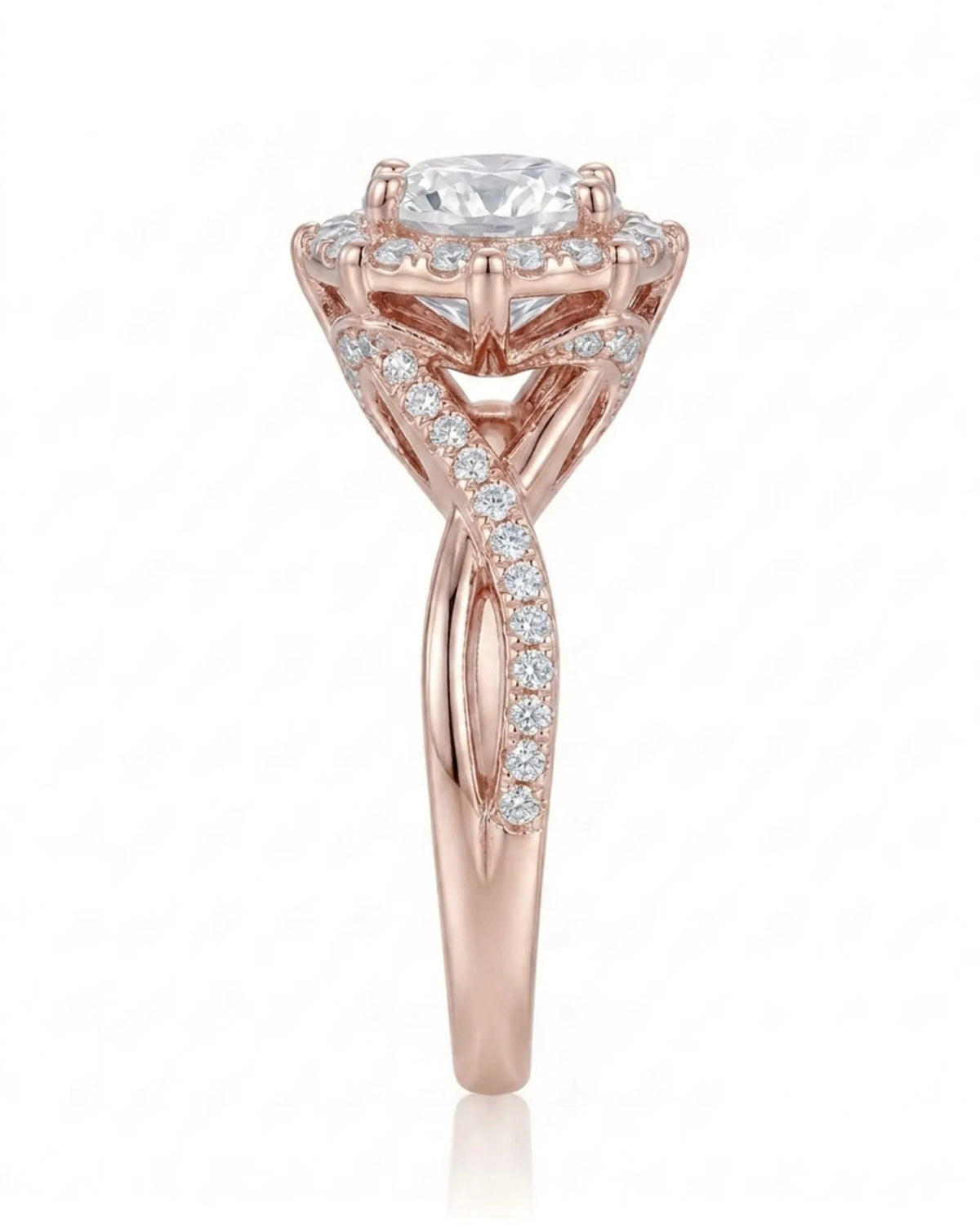 Julisa – Classic Chant Natural Round Diamond Halo Engagement Ring