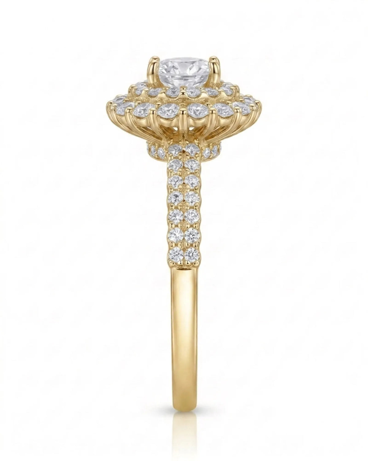 Bettina – Whispered Vows Natural Round Diamond Triple Halo Ring