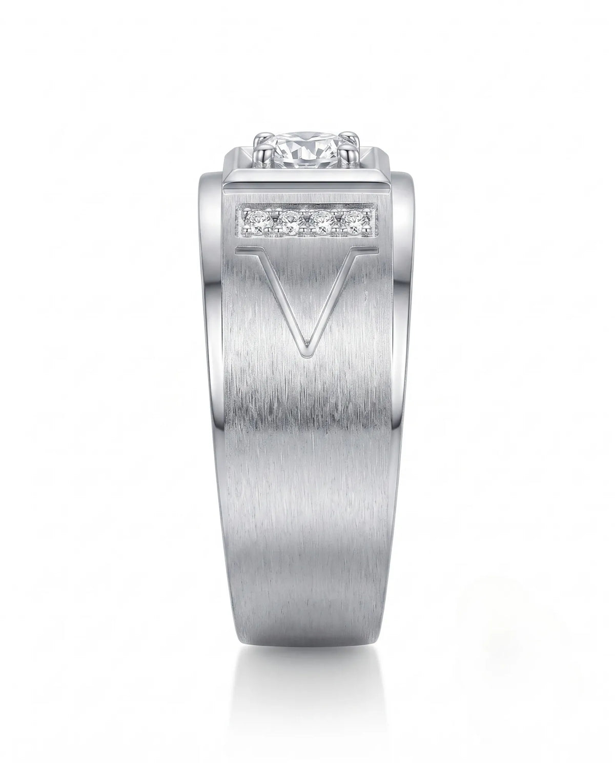 Adamantine Courage Diamond Ring — 18K White Gold — Side