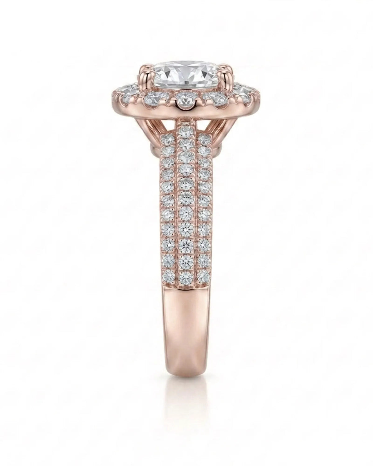Yumi – Lumina Crown Natural Round Diamond Halo Engagement Ring