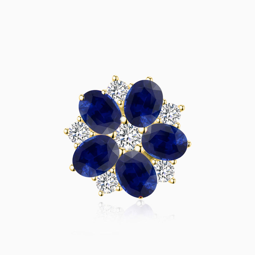 Stella Nzinga Natural Sapphire & Diamond Earrings