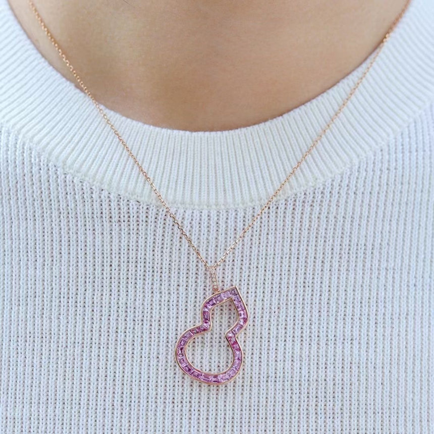 Sapphire Necklace in 14K Gold - Saratti Jewelry