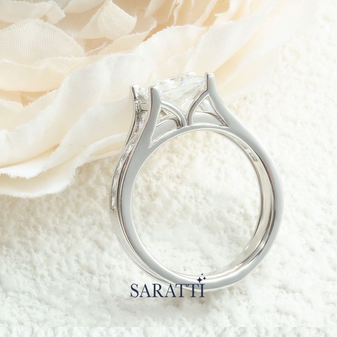 Princess Cut Diamond Platinum Ring | Saratti Jewelry