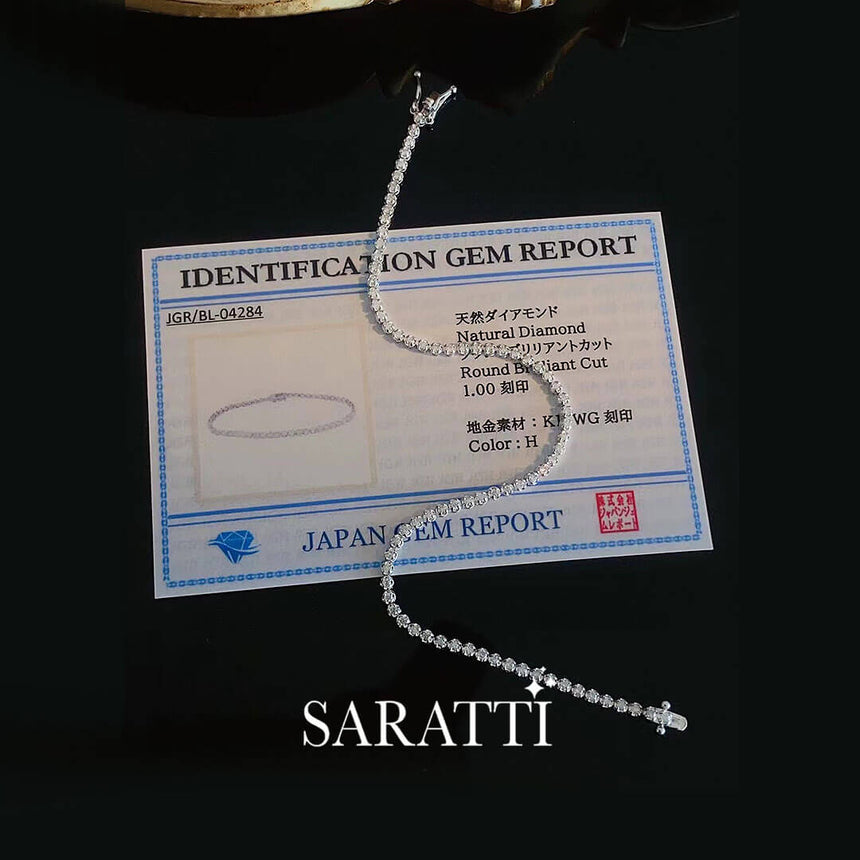 JGR Certificate of The Mandala Rex Diamond Tennis Bracelet | Saratti