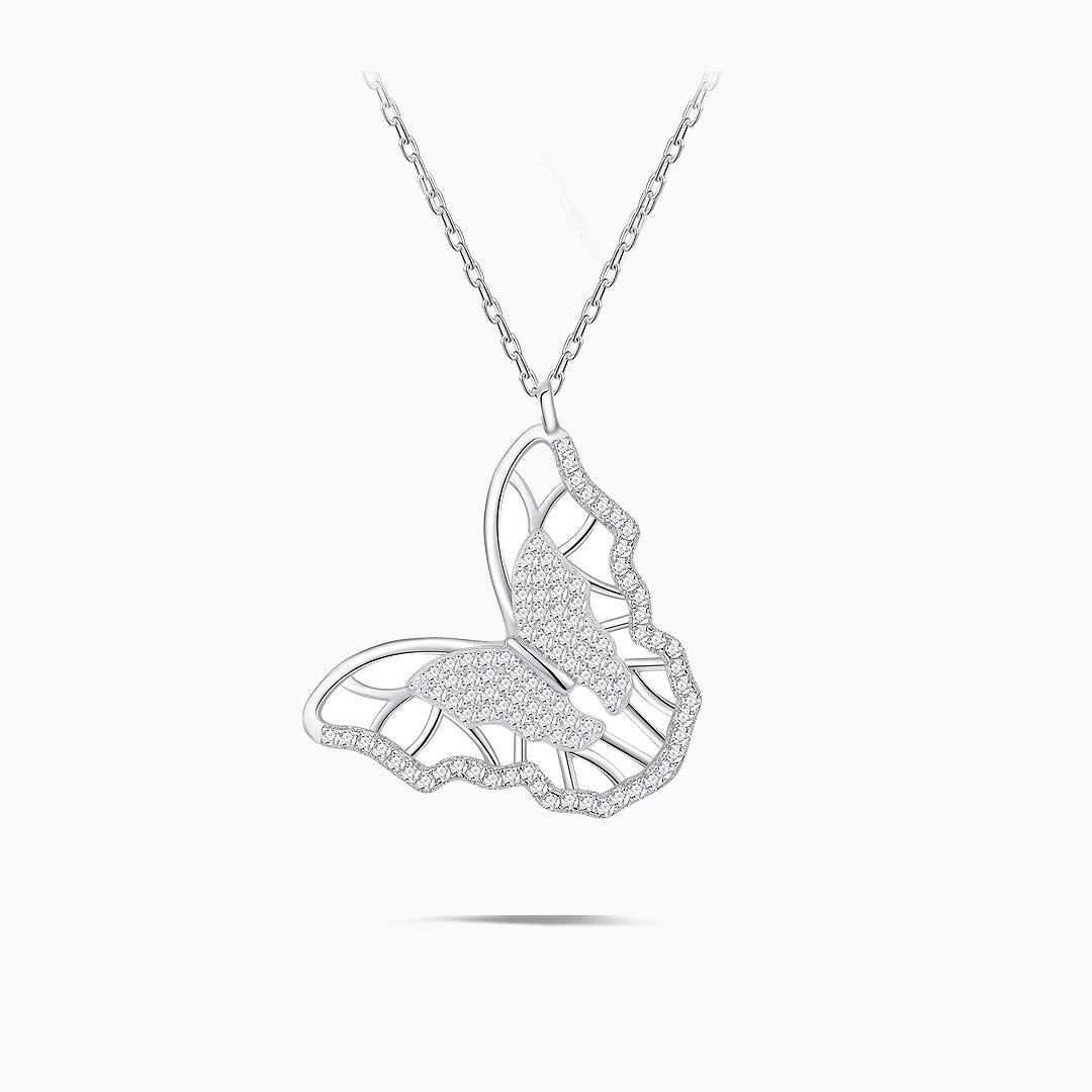 Butterfly Baron Silver Necklace | Saratti