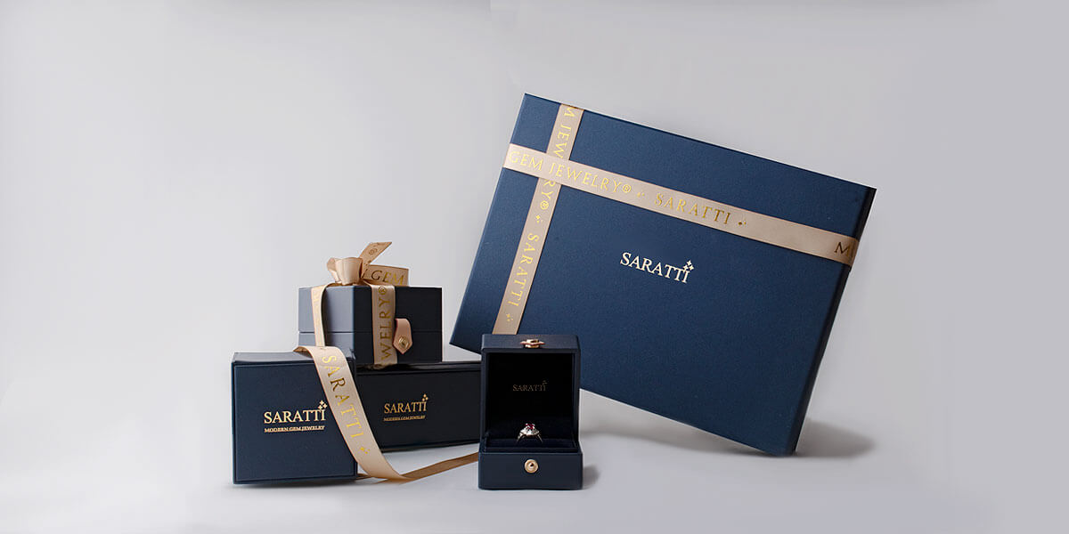 Full Packaging for Saratti For Engagement Rings, Bracelets, Necklaces and Fine Jewelry