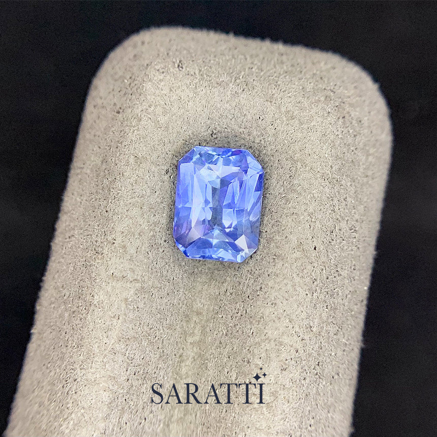 Side profile of cushion sapphire 7.13 × 5.45 × 4.01 mm loose stone | SARATTI