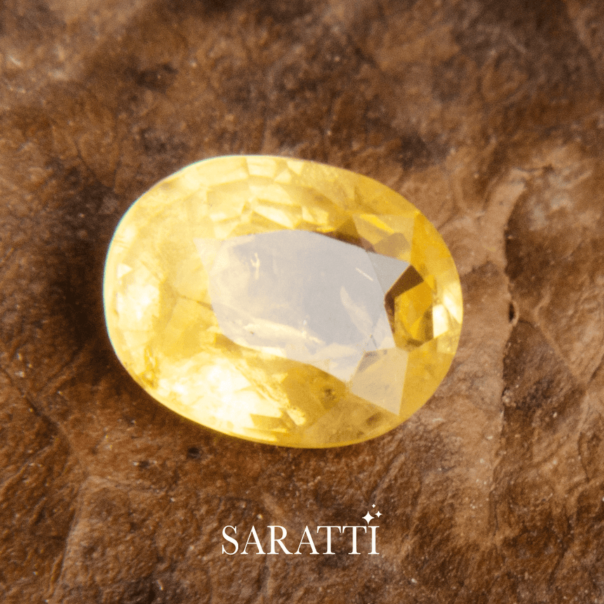 0.73 carats Small Sapphire Gemstone in Yellow - SARATTI