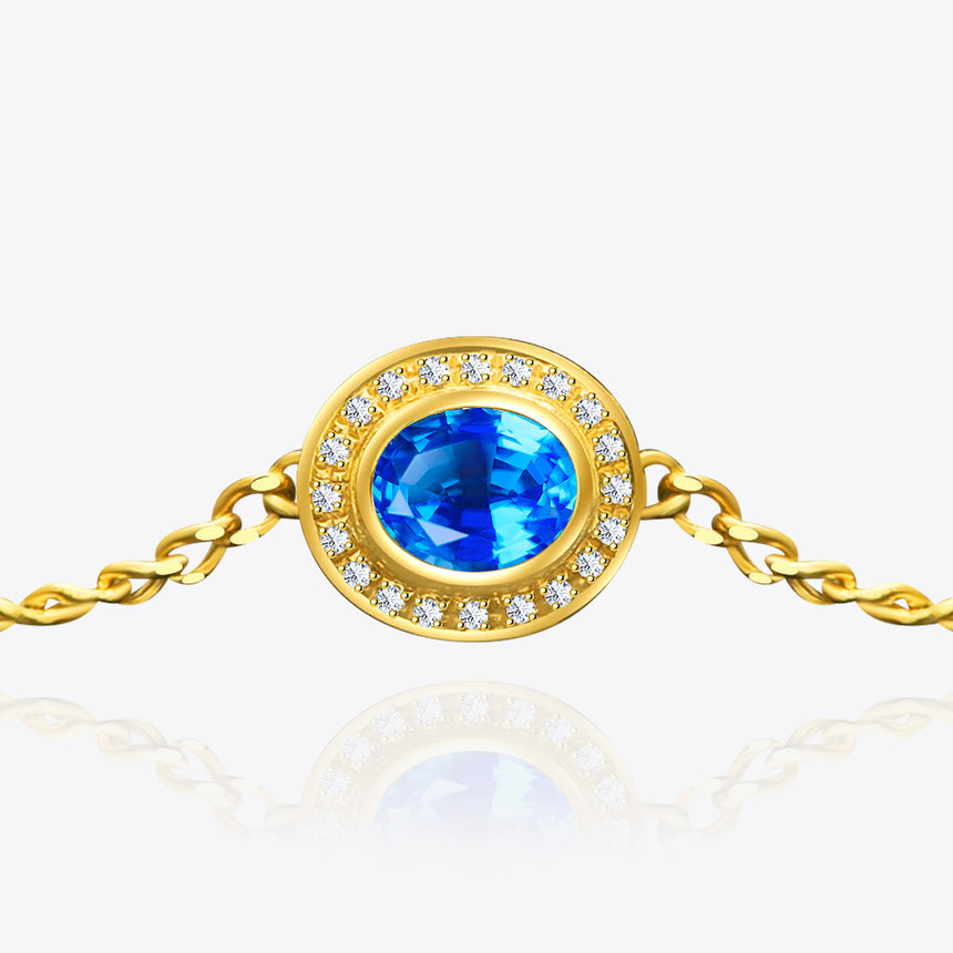 Stellar Grace – Natural Sapphire & Diamond Bracelet | SARATTI
