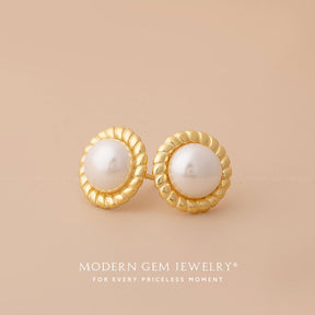 Timeless Gold Stud Earrings | Modern Gem Jewelry