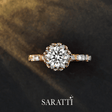 Timeless Two Tone 18K Gold Natural Diamond Engagement Ring