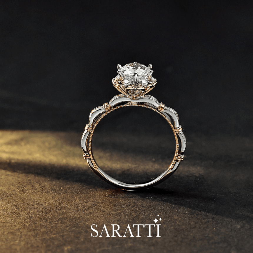 1 ct. natural diamond luxury engagement ring