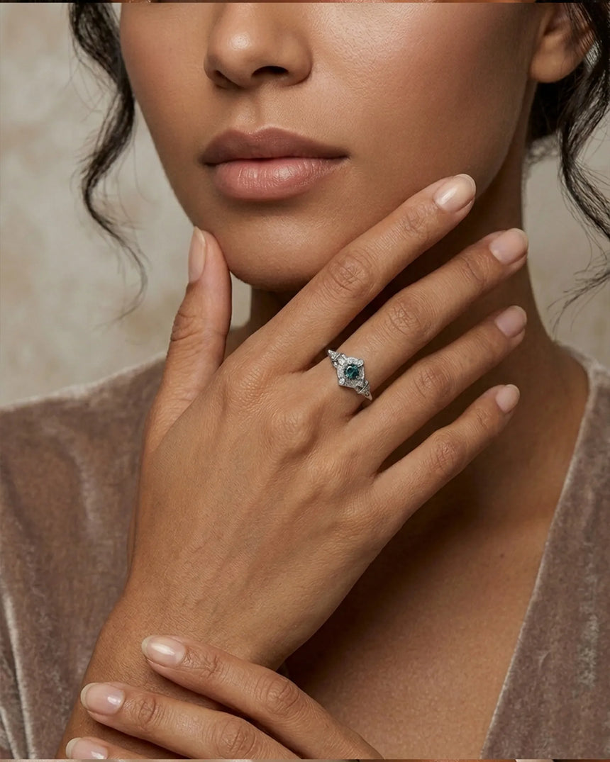 Teosoro Copto sapphire ring in sterling silver | SARATTI